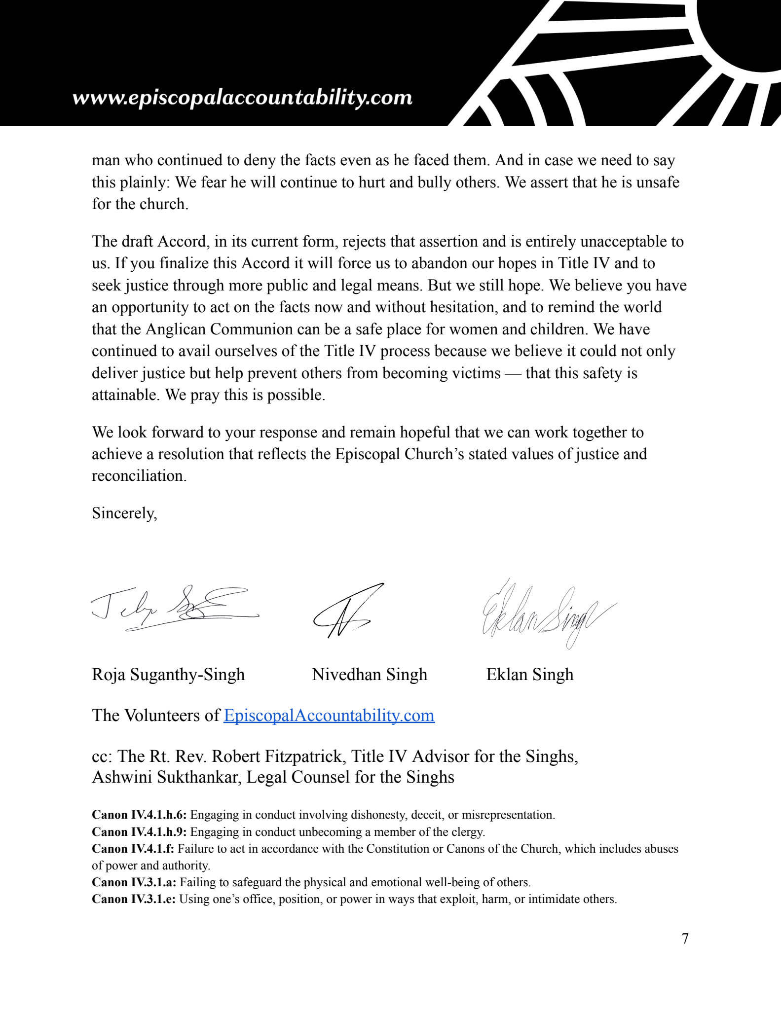 December 5, 2024 letter from Roja, Nivedhan, and Eklan - Page 7