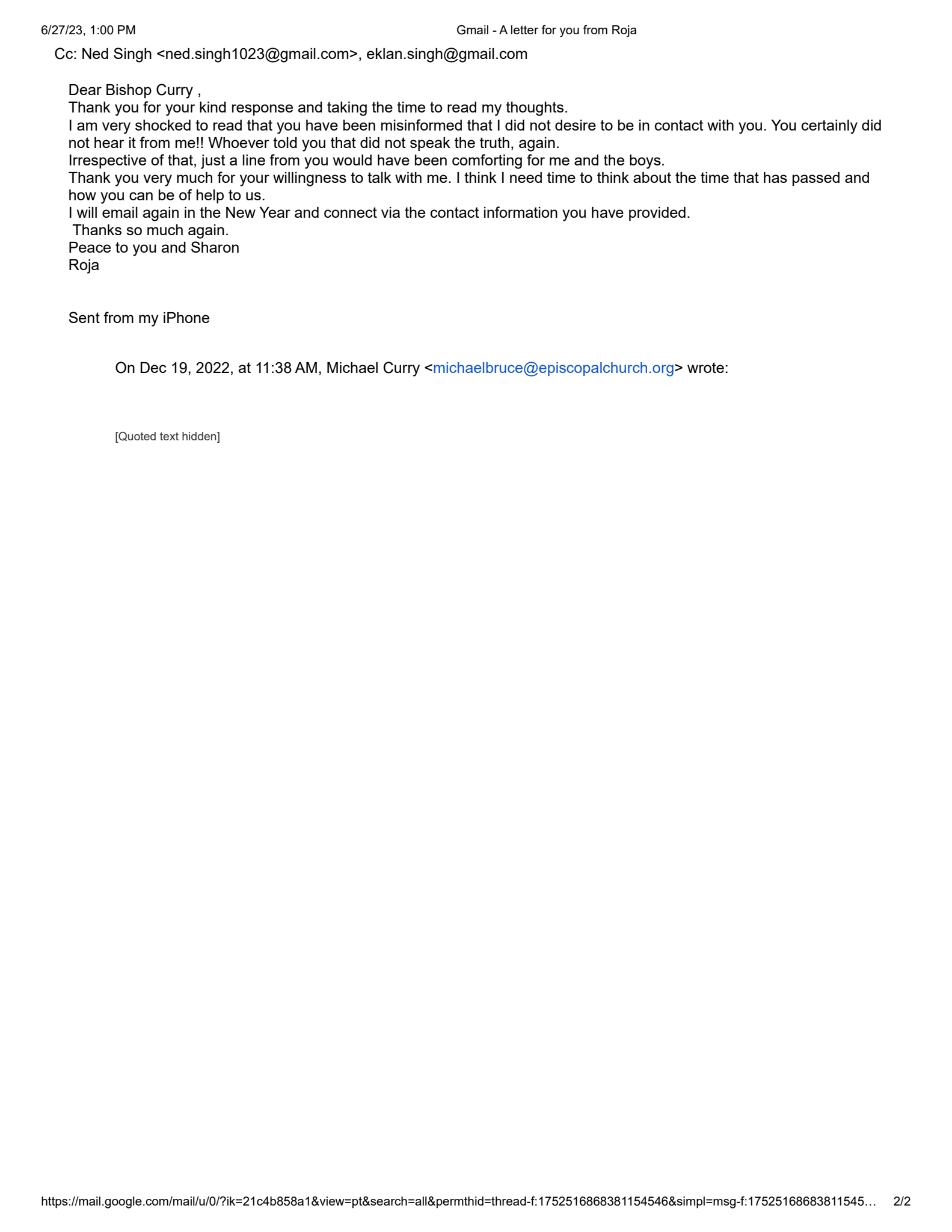 Email exchange - Page 2