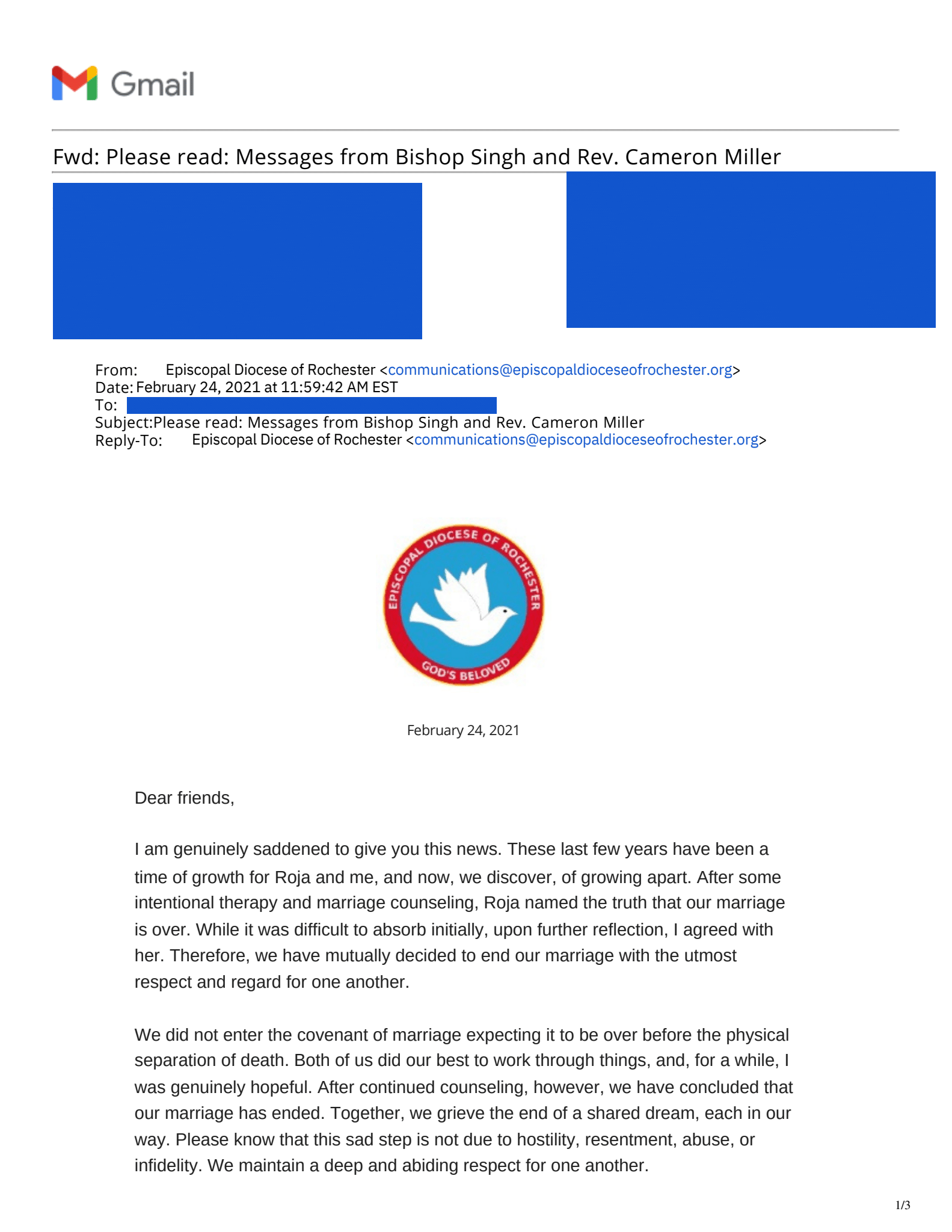 February 24th, 2021 Email- Page 1
