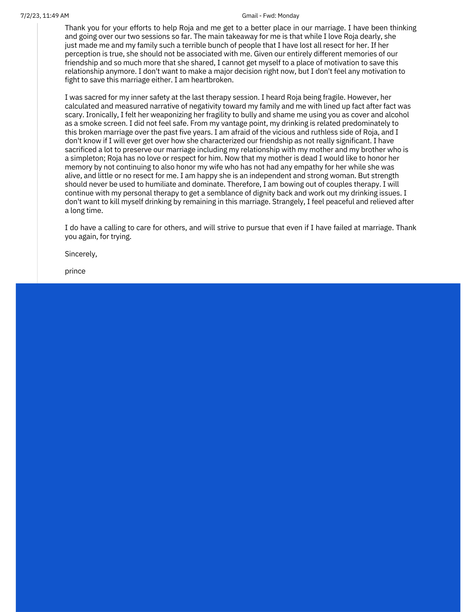 March 16th, 2020 email from Bishop Singh - Page 2