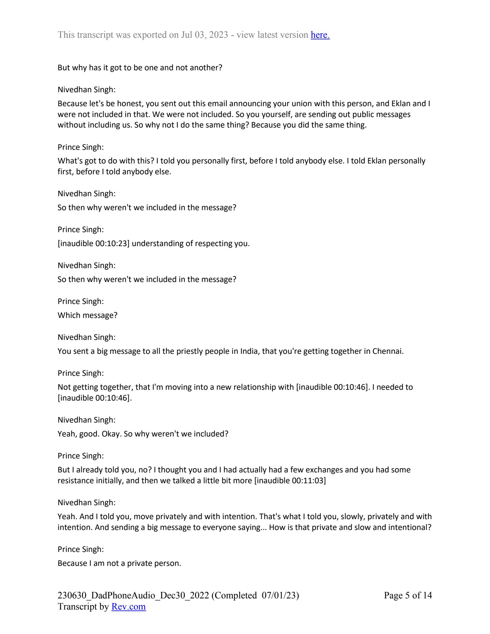 December 30th, 2022 phone call transcript - Page 5