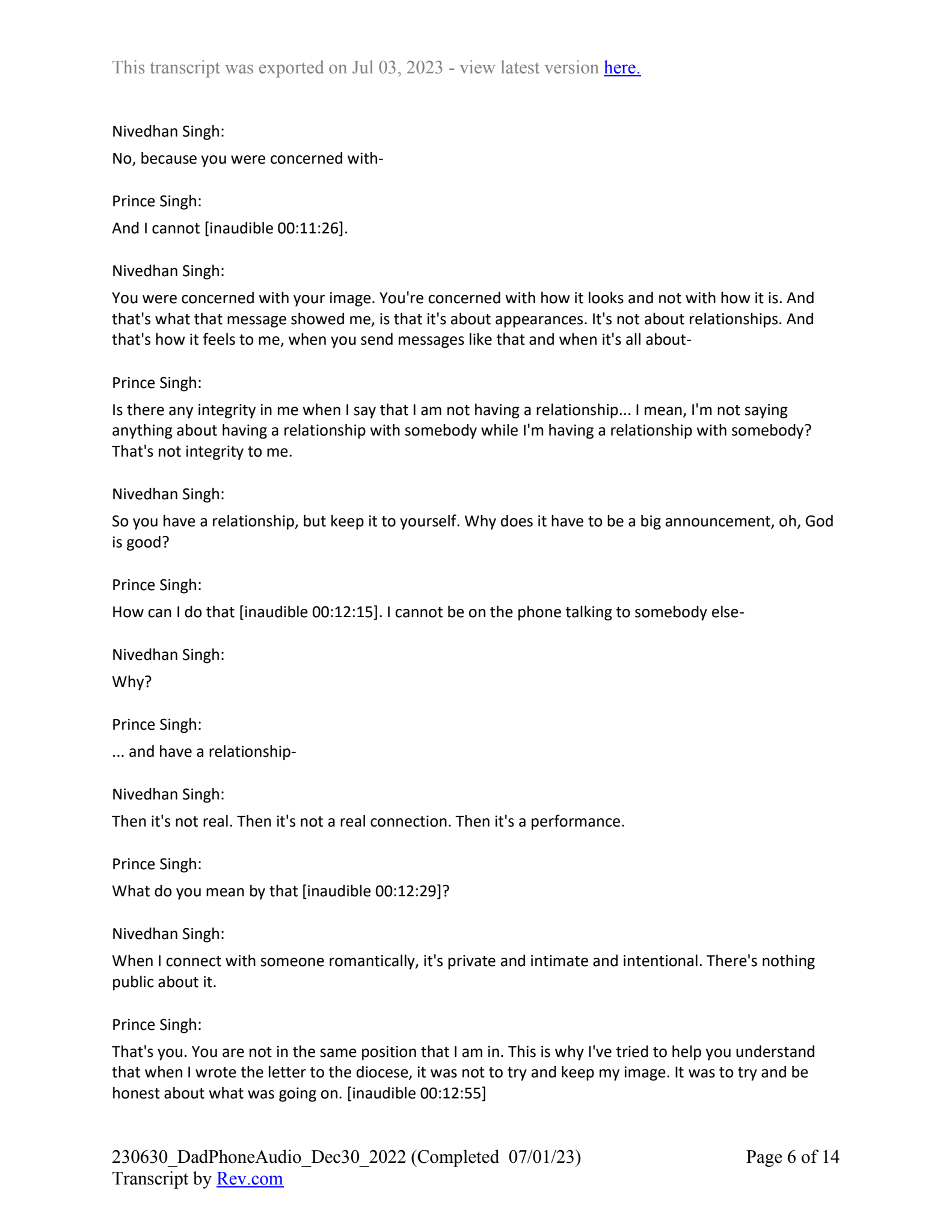 December 30th, 2022 phone call transcript - Page 6