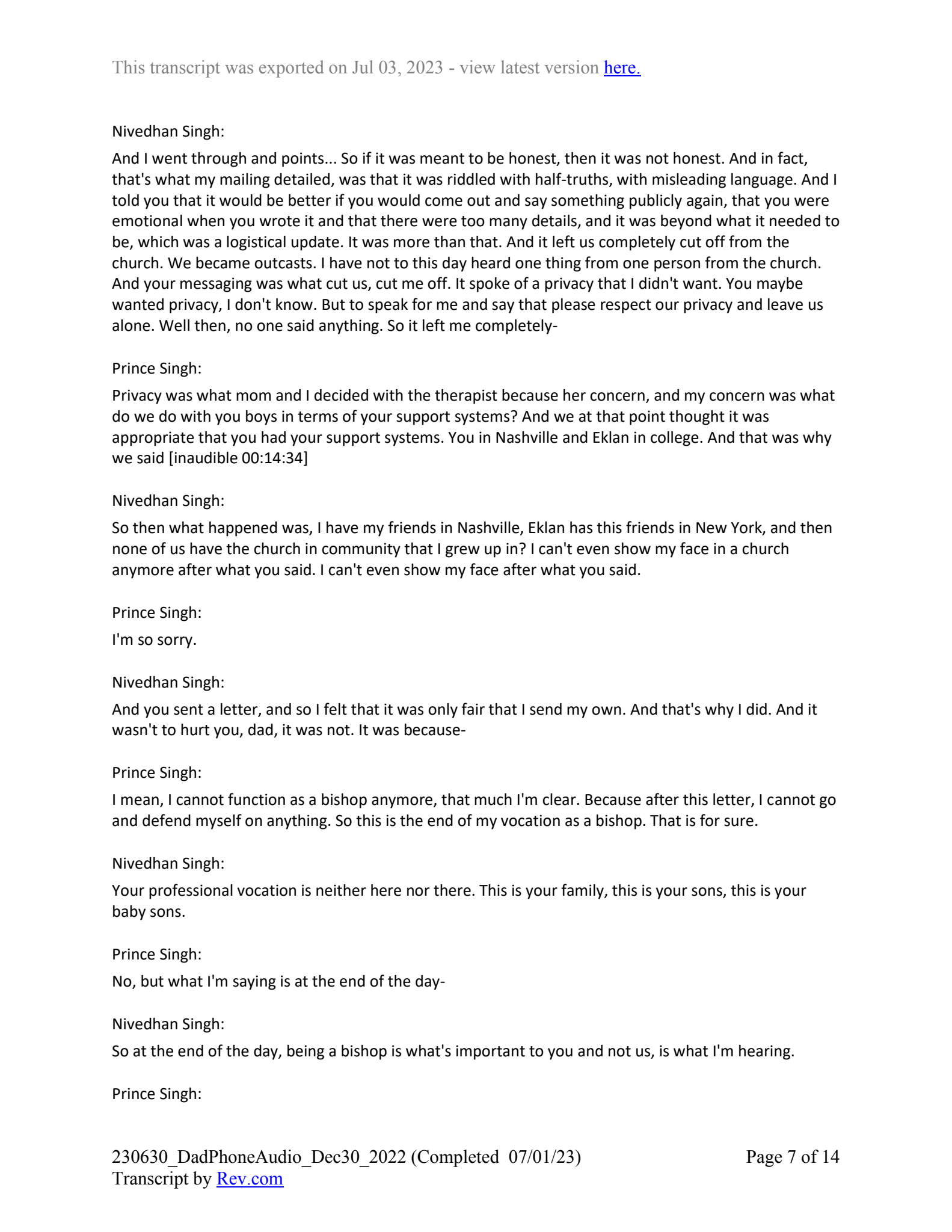December 30th, 2022 phone call transcript - Page 7